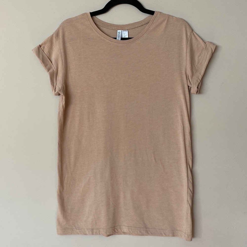 [XS] H&M Short Sleeve Tshirt | Tan